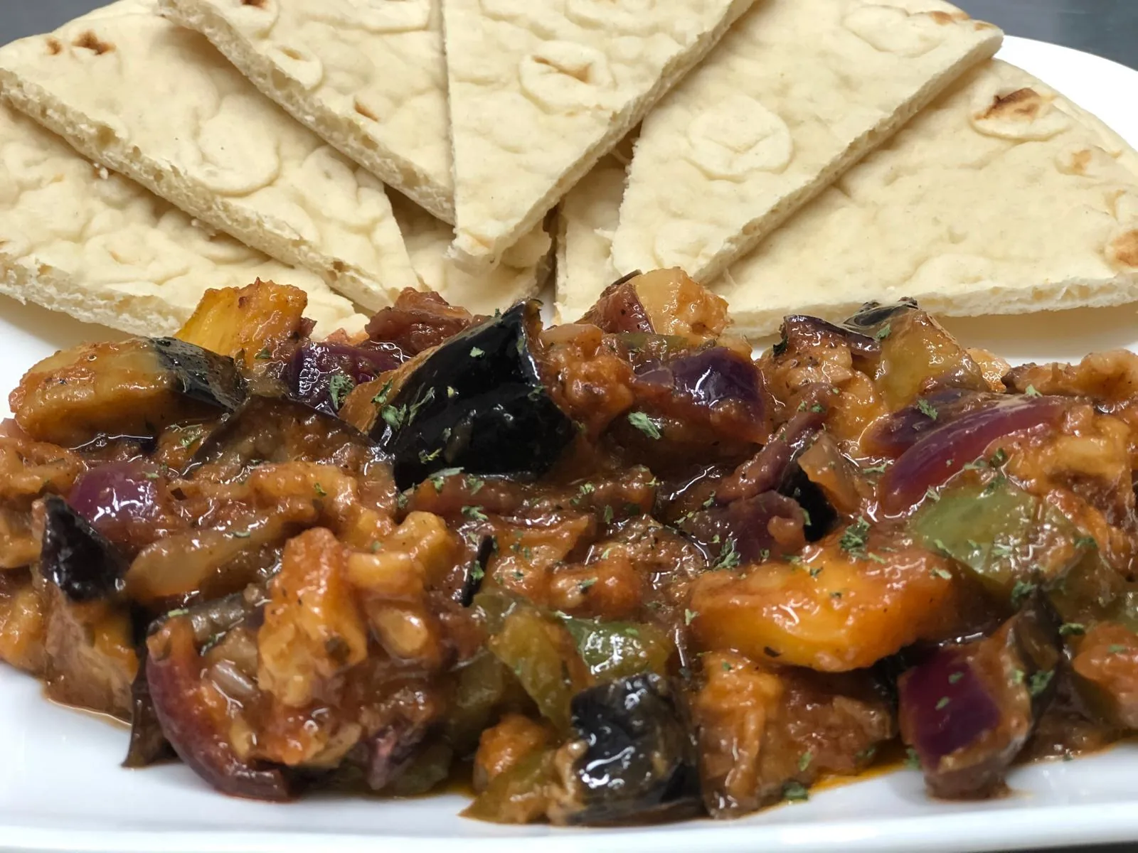 Shakshooka — Fried Eggplant With Home-Made Tomato Sauce