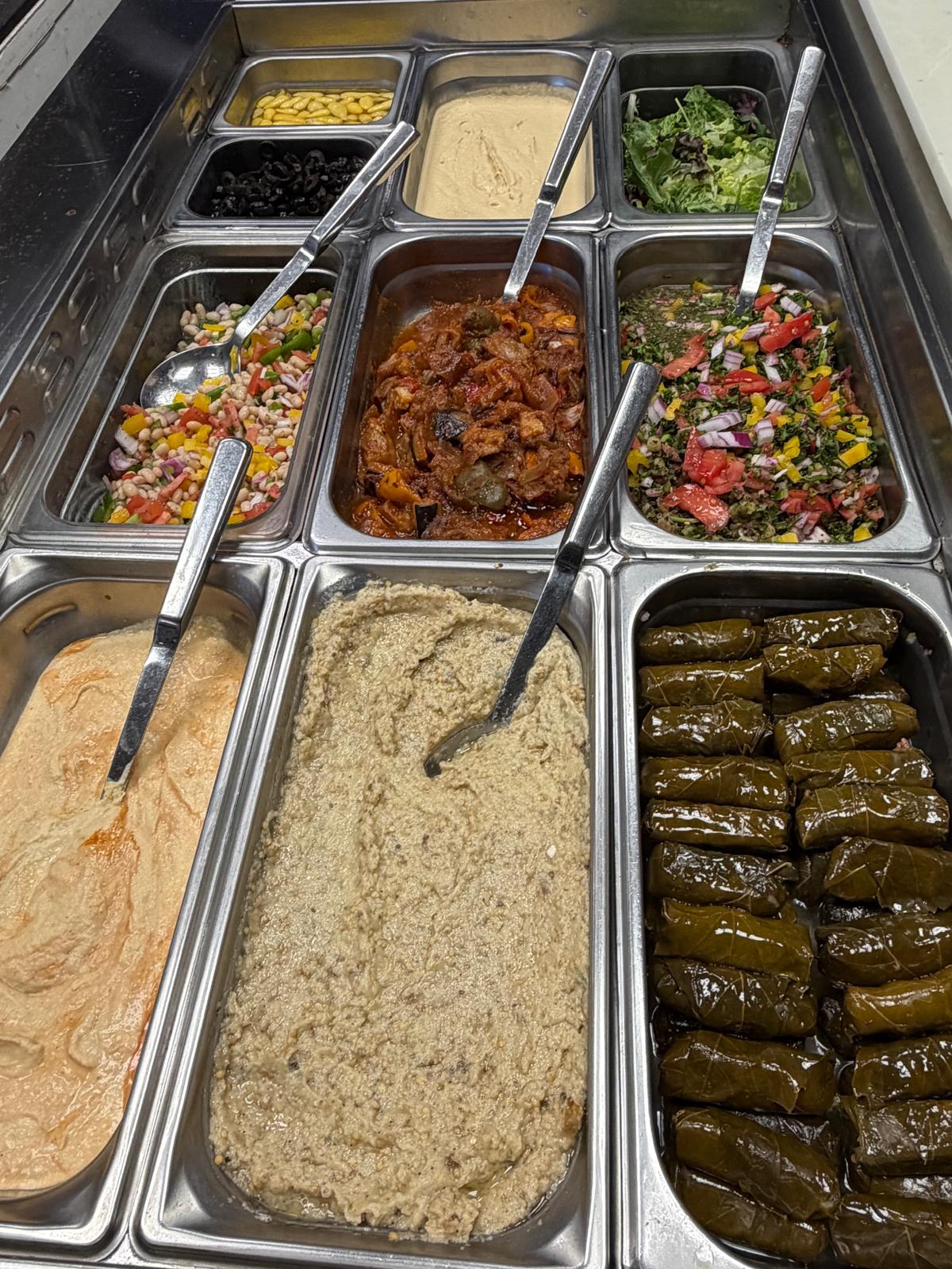 Fresh mezes and sides prepared daily