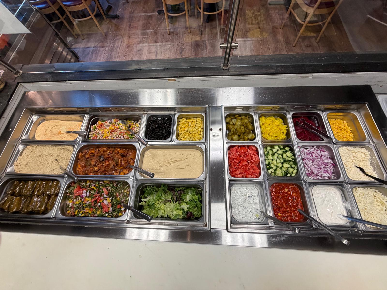 Full salad and meze bar