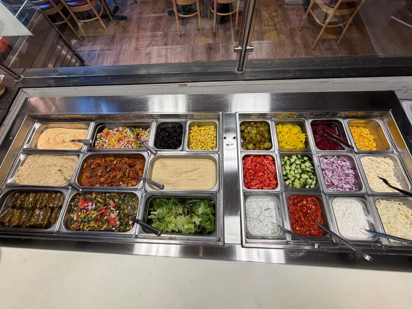 Full salad and meze bar
