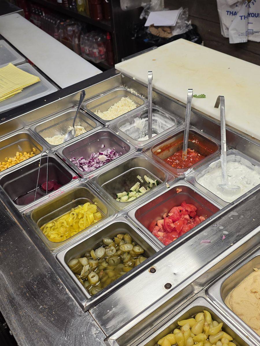 Fresh toppings bar